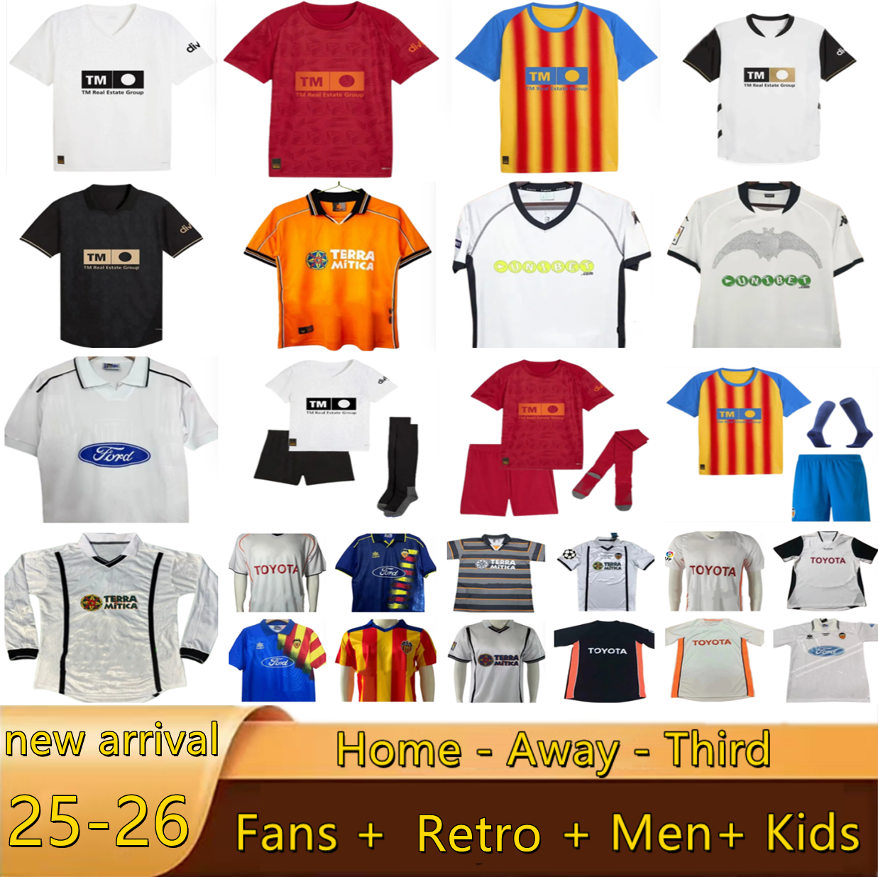 2025 2026 valencia cf soccer jerseys camisetas de futbol CAVANI GUEDES 25 26 Romario third kids kit MENDIETA DURO GAYA MUSAH HUGO Retro 95 96 97 99 00 01 06 07 GUERRA MUSAH