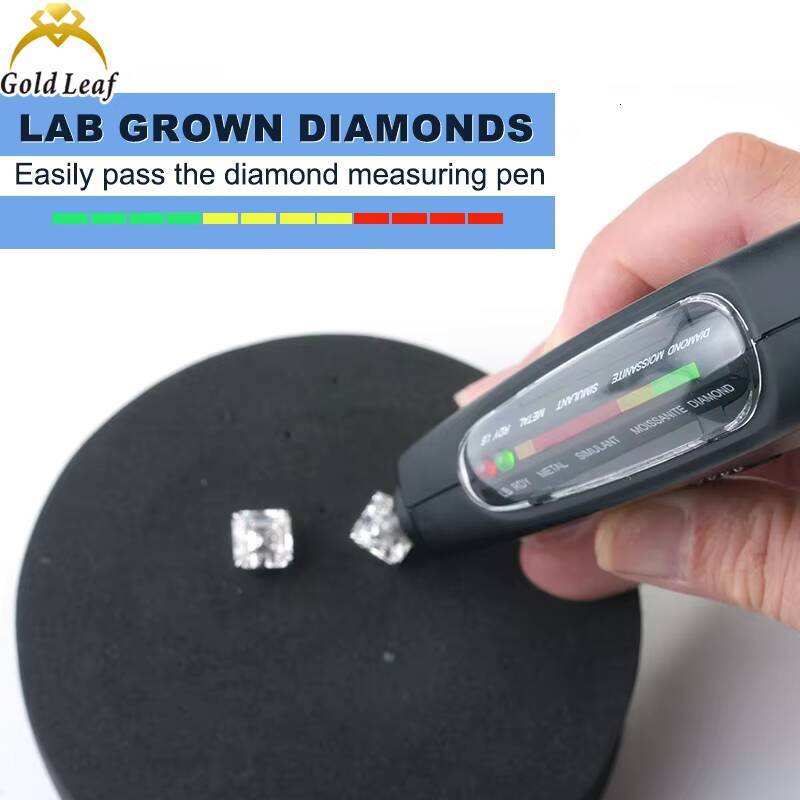 Goldleaf 10K Gold HPHT CVD Lab Grown Diamond Earring 5CT Asscher Lab Diamond Jewelry Earrings Women Men Push Screw Stud Earrings