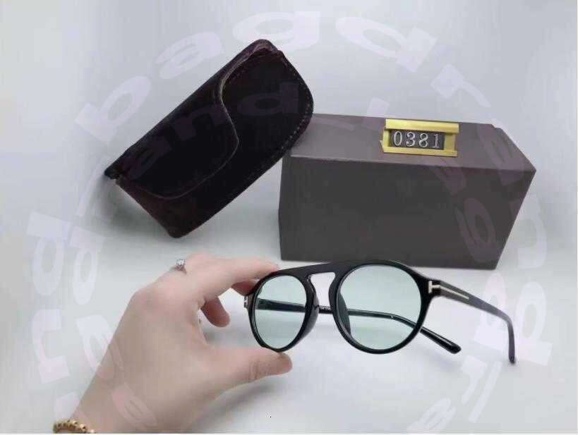 TF Tom''ford''fordd''sunglasses Round Eyewear Sun New Lenses Sunglasses 0381 Man Woman Trend Fashion Designer Rounds Sunglasses Glasses With Box Uv40 05c