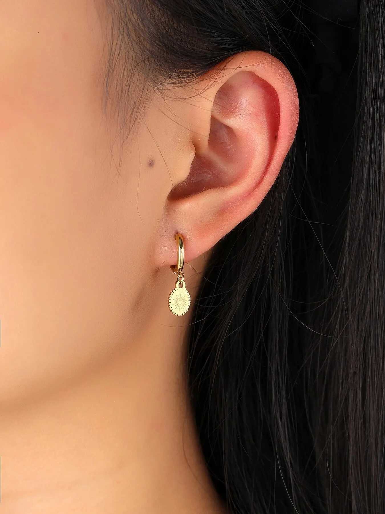 Stainless Steel Non-Tarnish Starlight Minimalist Earrings Cute Design for Women Gift Y250804