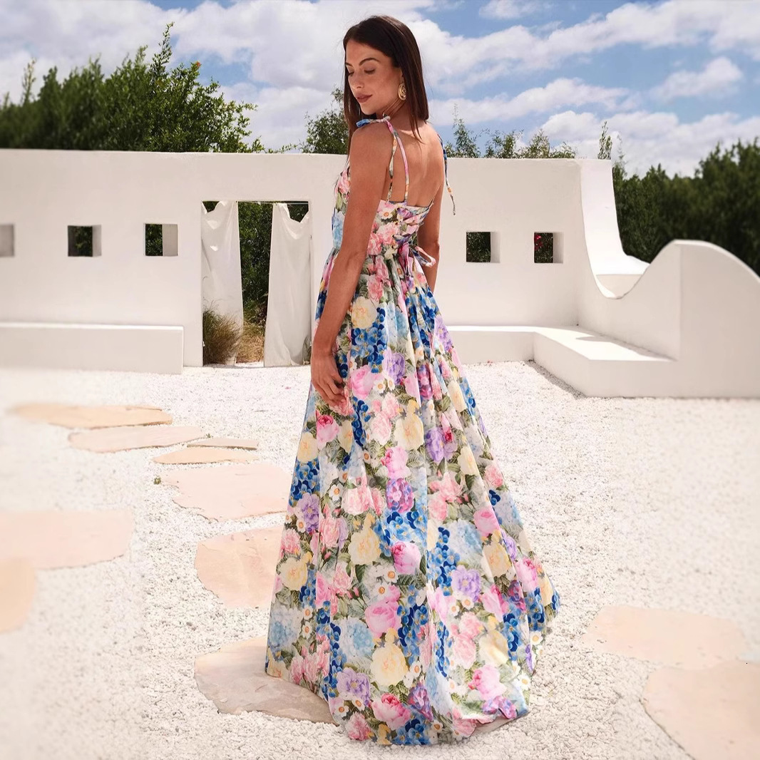 2025 New Spring/Summer European trend and American Women's S Fashion Transparent Hard Yarn Fairy Long Elegant Evening Dress New Designer Dress