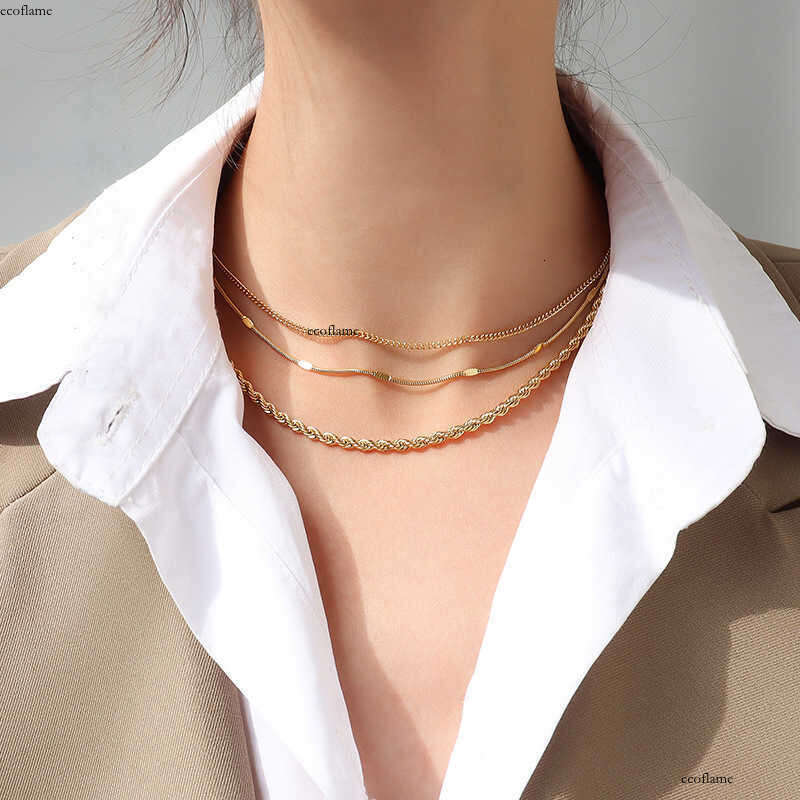 Free shipping Custom Stainless Steel Necklace Chain Gold Plated Link Rope Snake Bead Figaro Box Chain For Jewelry Making