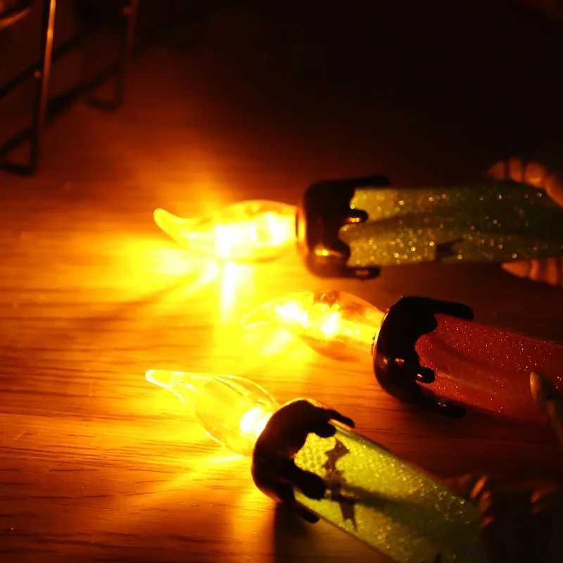 Halloween Candle Lamp Plastic Ghost Hand Skull Lamps with Button Batteries Haunted House Horror Atmosphere Props Party SuppliesXJ250804