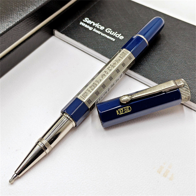 Classic Egypt Style Letter Metal Carving Design Ballpoint/Rollerball/Fountain Pens Writing Office School Supplies Stationery With Serial Number