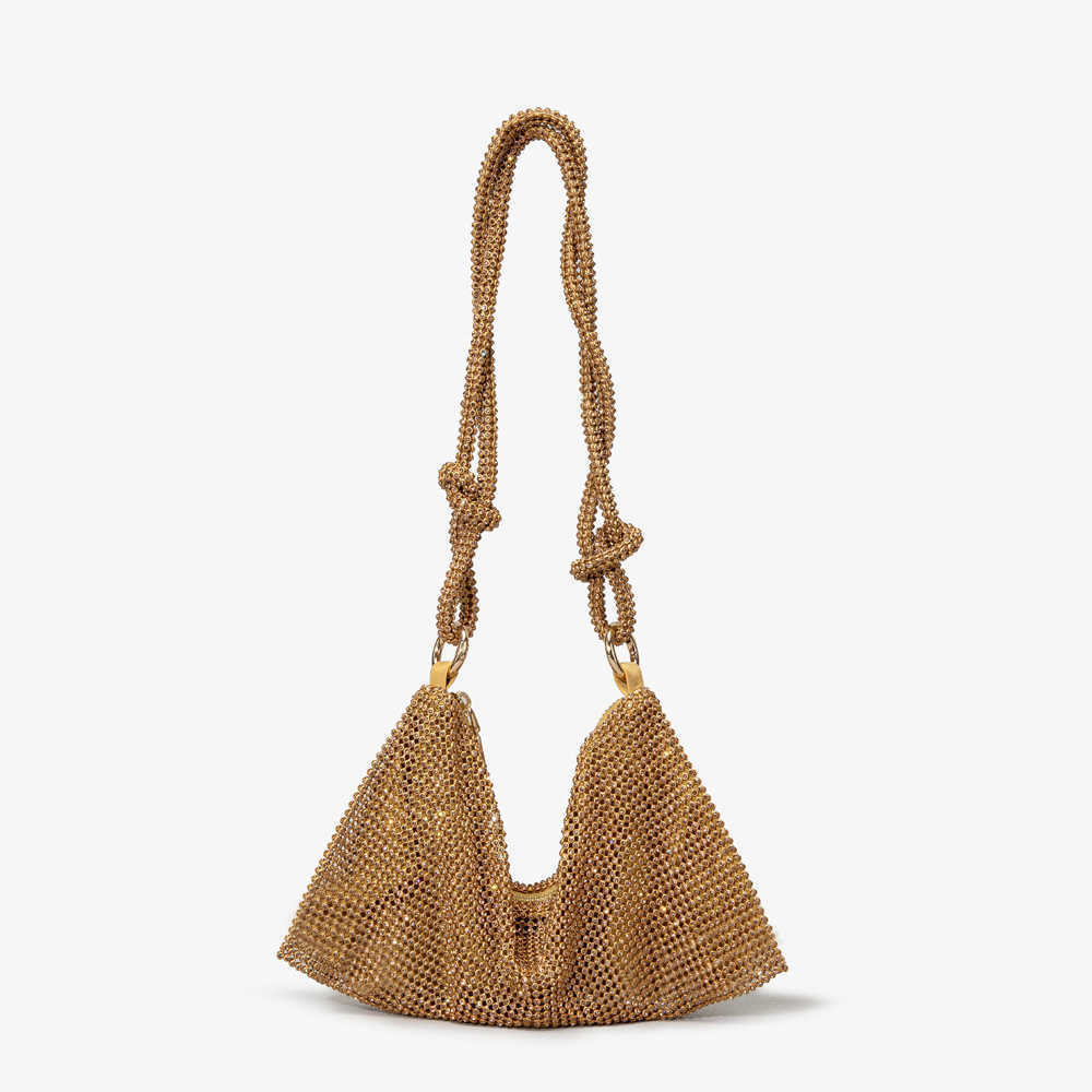 designer bag Shiny bag, handmade diamond inlaid bag, metal sequin, diamond filled bag, dumpling bag, underarm bag, high sense