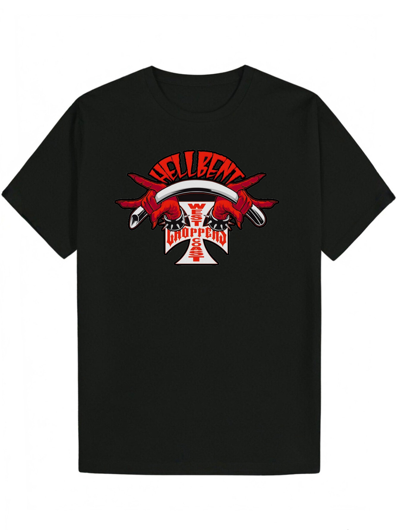 Men's Black Pattern Printed Casual - Bold 'Health' and 'YIP YAP YORES' Design, Lightweight Polyester, Crew Neck, Machine Wash