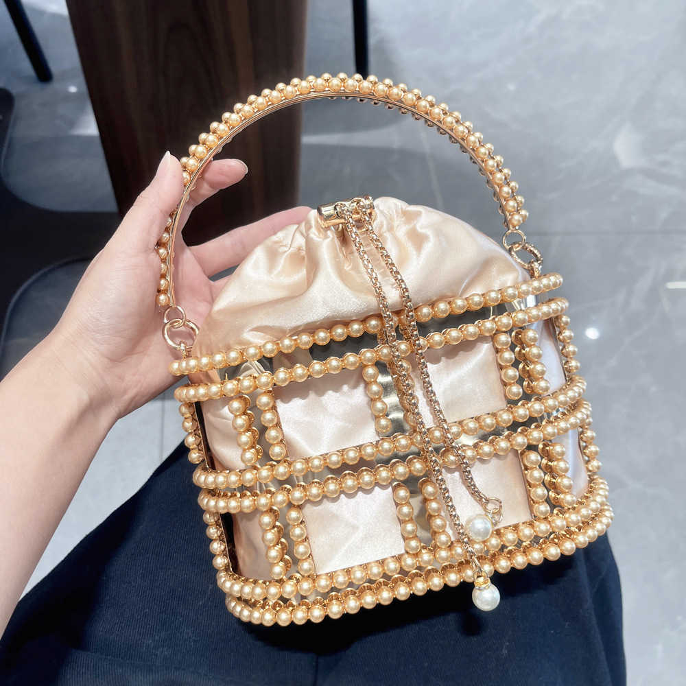 luxury bag designer bags New Birdcage Bag with Rhinestones Fashion Evening Bag Women's Handbag Metal Chain Evening Bag