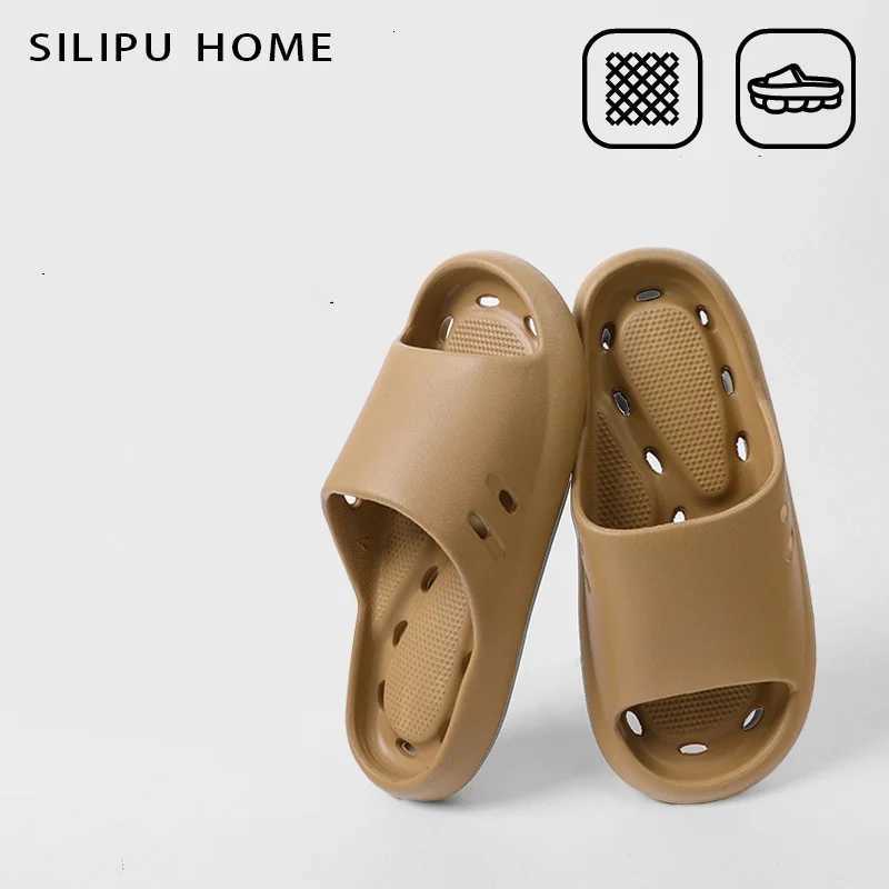 Non-slip Bath Leakage Bathroom Slippers Female Home Indoor Household EVA Slippers Female W250805
