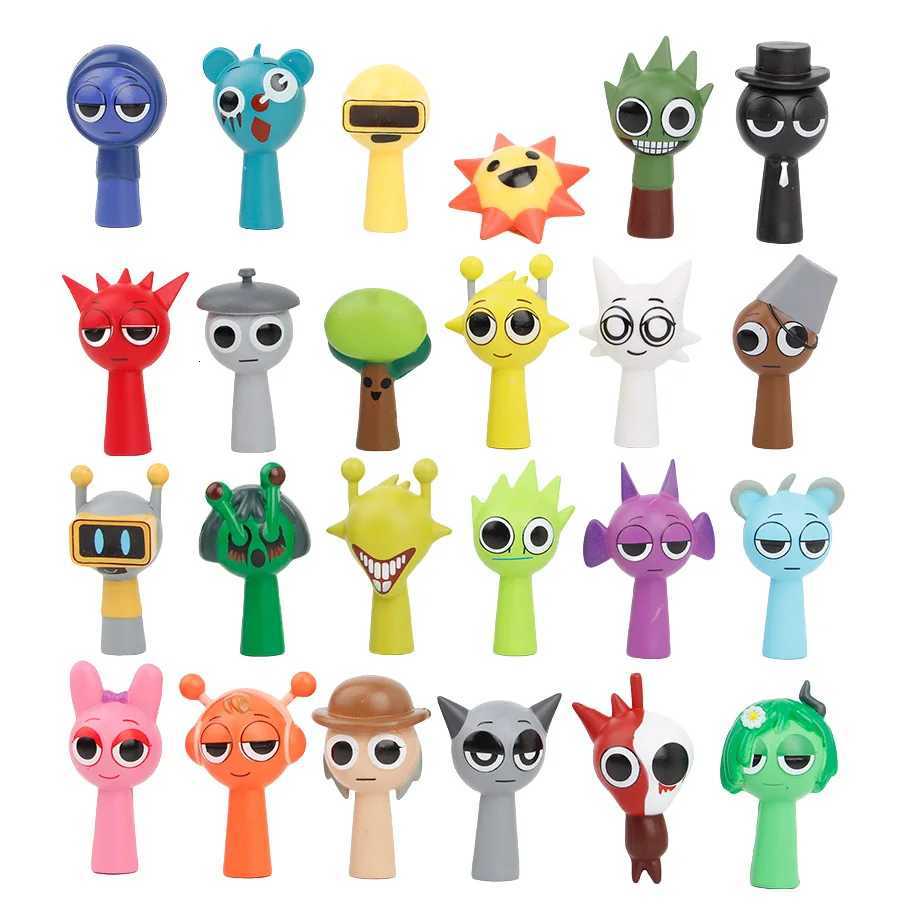 24-pcs/box 4.5cm Sprunki Action Figures Sprunkies Game Sprunky Toy Whole Set Suitable for Giving Game Fans Birthday Gifts Y250805