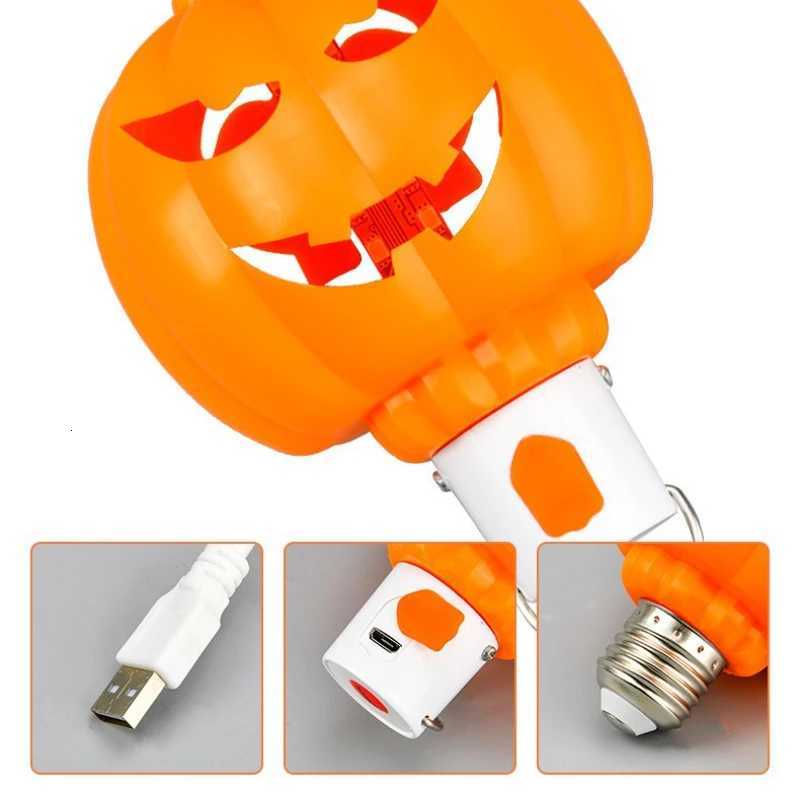 Manufacturers Direct E27 Pumpkin Flame Lamp USB Halloween Decoration Jack O Lantern Christmas Glow Horror Ghost Festival LightsXJ250804