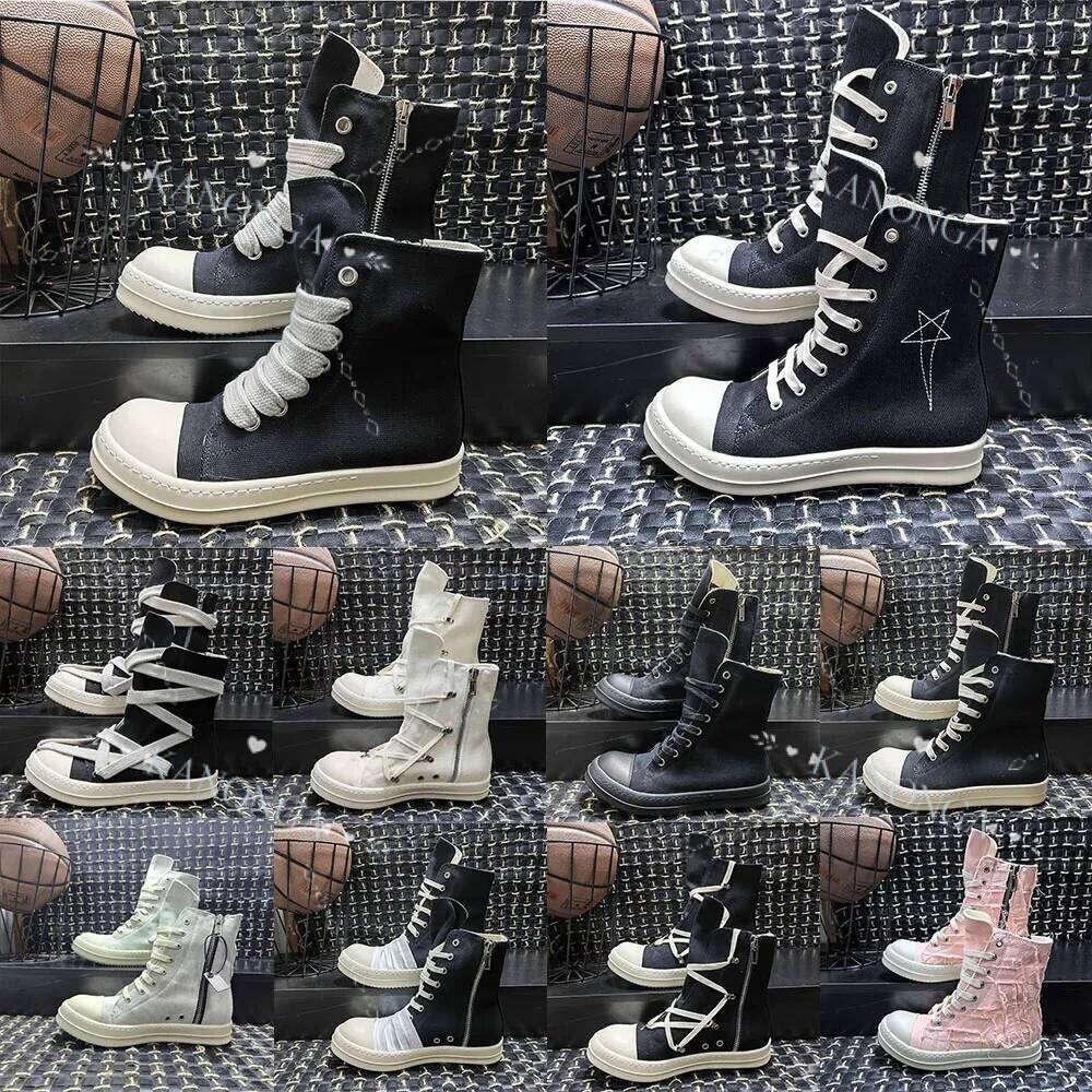 Shoes Designer Genuine Leather Furry Men Boots Women Boot Canvas Booties Black White Red Pink Yellow High Low Top Suede Boots35-48