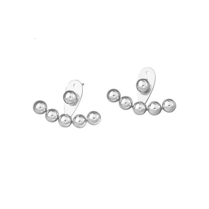 Stainless Steel Beaded Stud Earrings Waterproof Jewelry High Quality Gold Color Fashion Earrings Womens Earrings Gifts Y250804