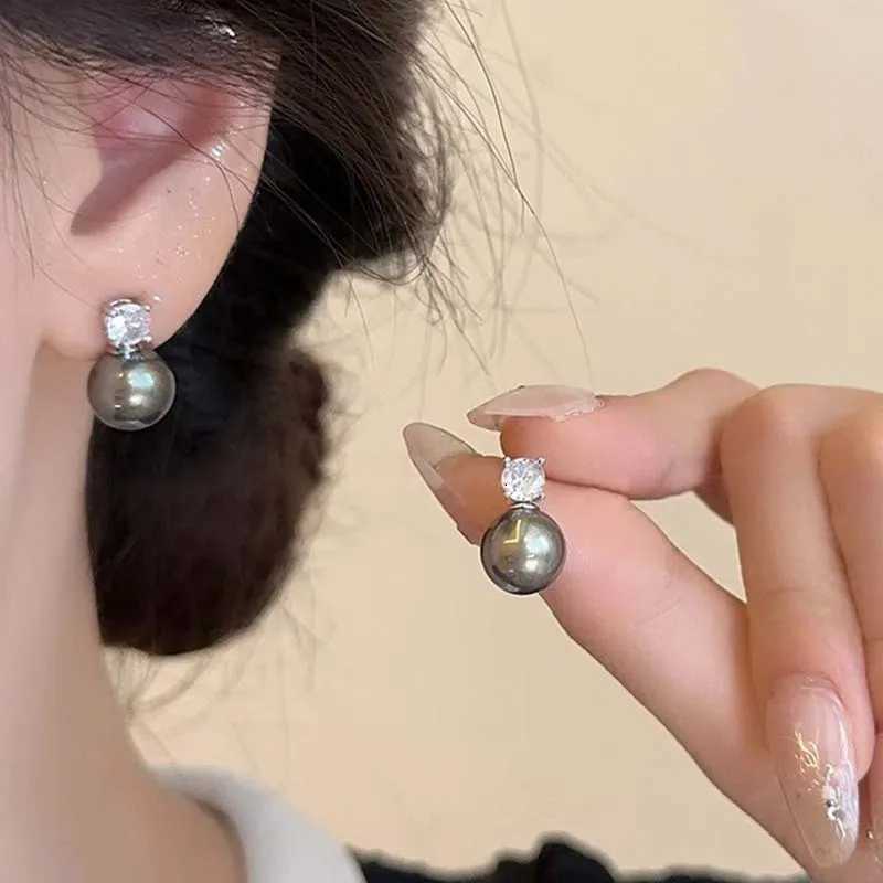 2024 New Arrival White Pearl Zircon Stud Earrings For Women Elegant Sweet Simulated-Pearl Temperament Earrings Jewelry Gifts Y250804