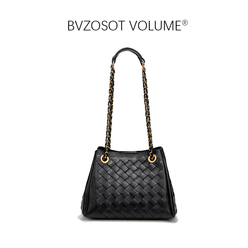 new Parachute bag woven bucket bag hand - held chain bag cross - body bag small bag retro underarm bag