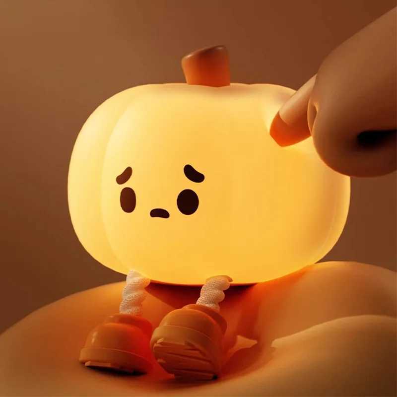 Pumpkin Halloween Led Night Light Ghost Table Lamp Book Light Cute Cartoon Birthday Gifts for Kids Nursery Bedroom Bedside Sleep XJ250804