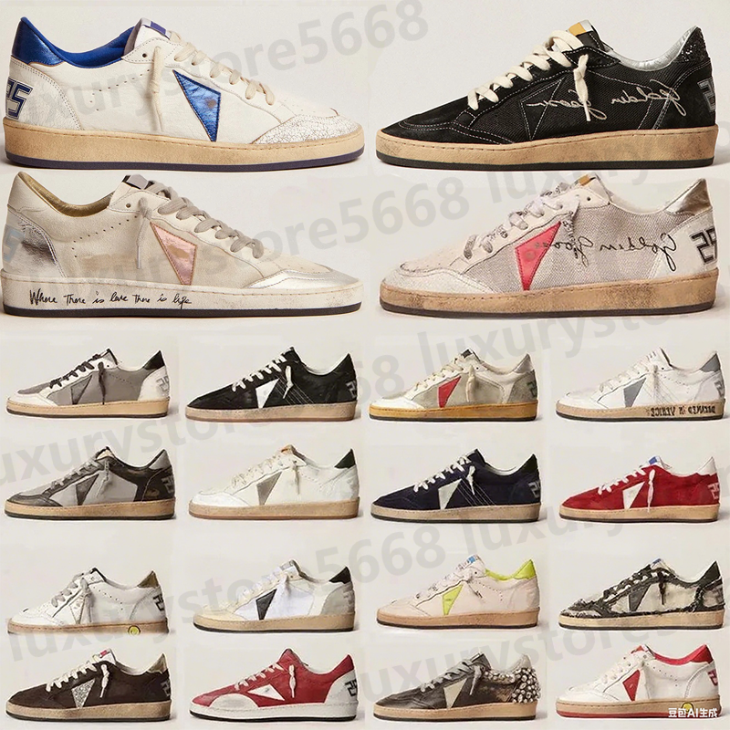 With Box Top Designer Platform Mens Shoes Ball Star Shoe Black White Sneakers Classic Casual Golden Top Sneakers Women Italy Trainers