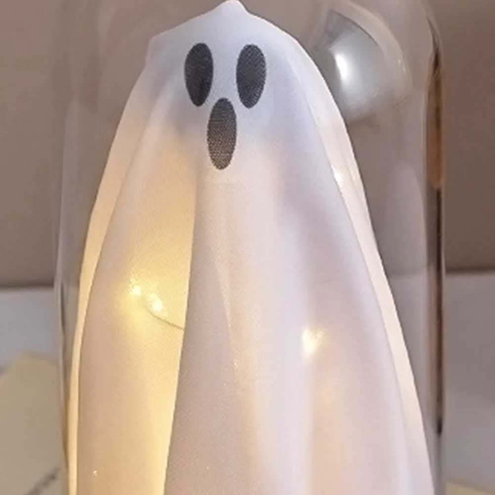 Halloween Decorations Indoor Light Up Ghost in Plastic Dome Cute Ghost with Light for Home Party Decoration and Holiday Decorations XJ250804