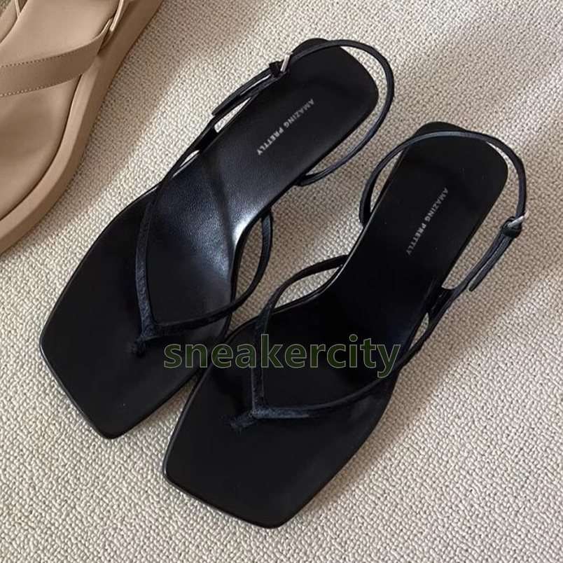 designer sandals women sandal kitten high heels summer lightweight fashion sandale elegant flip flops luxury womens shoes size 35-42