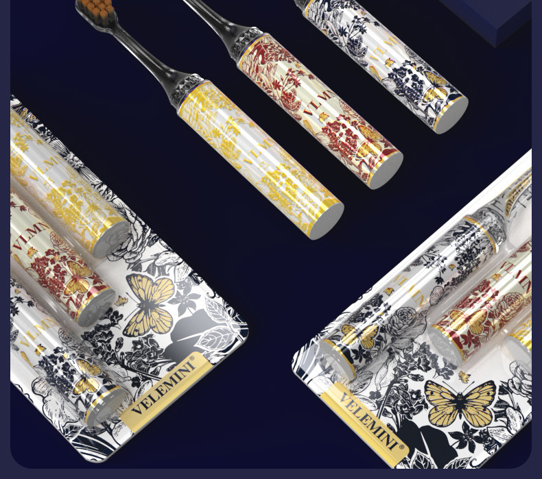 New High-end Gift Box Portable Lipstick Tube Women's Household Gum Care Tooth Cleaning Hotel Business Trip Soft-bristled Toothbrush