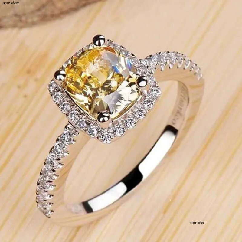 White Yellow/white for Women Engagement Bizuteria Anillos Genmstone Gold Dia Wedding Rings