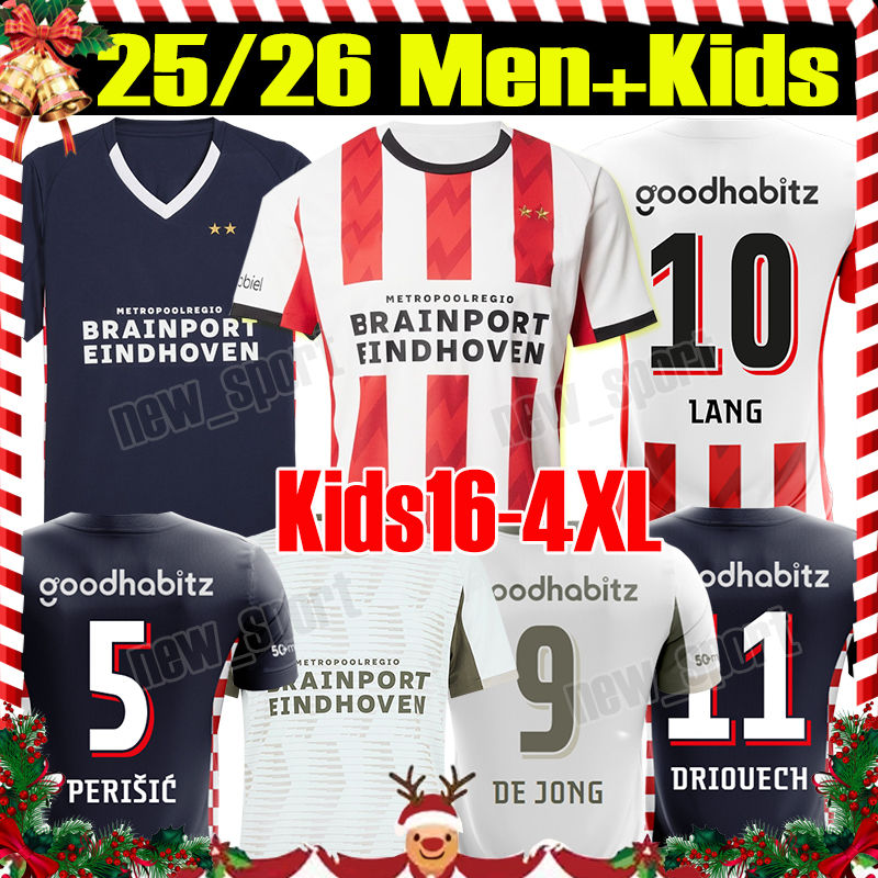 4XL 2025/26 EiNdHoVeNs Away Soccer Jerseys LANG DRIOUECH TILLMAN Fans version retro 1997 98 Home 2024 2025 Home PEPI TIL PERISIC Home men kids kit sets football shirt