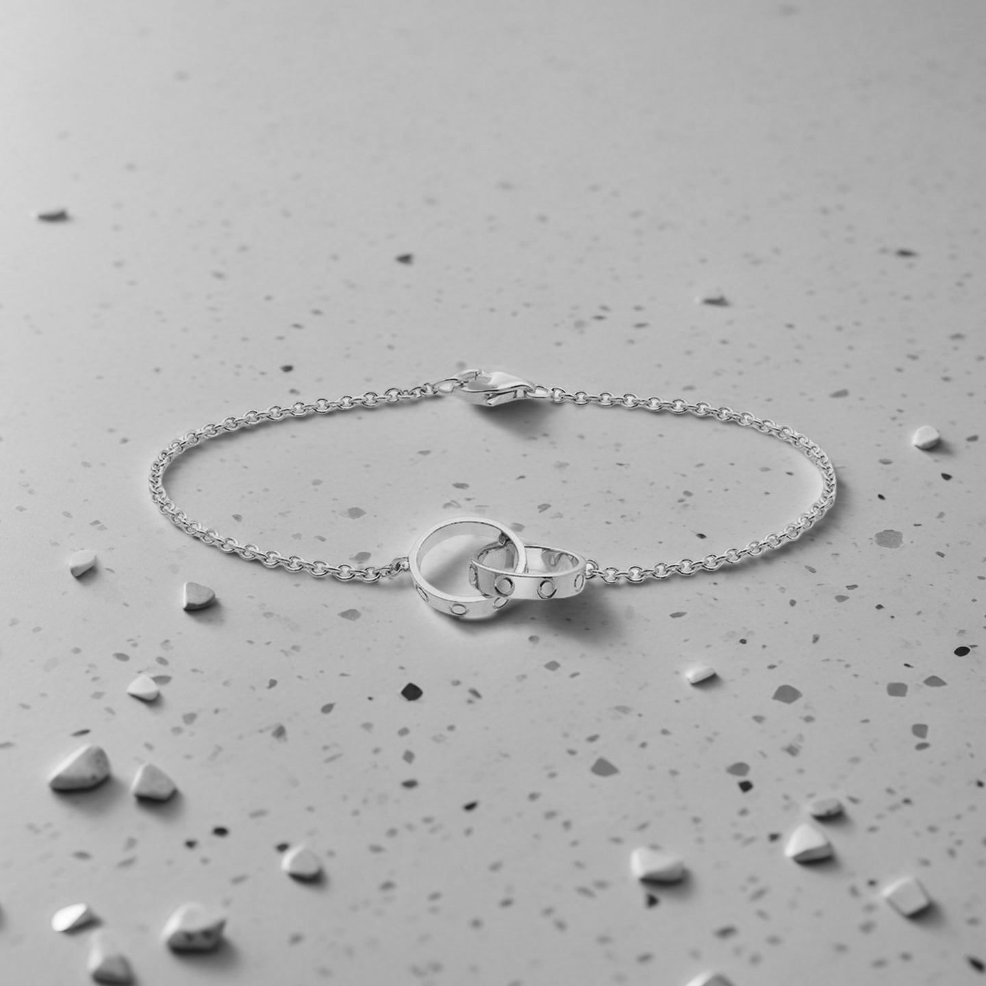 Designer Gold Silver Oval Double-Ring Crossed Charm Bracelets for Lover's Women Girls Ladies Titanium Steel Classic Design High Edition Gift Jewe