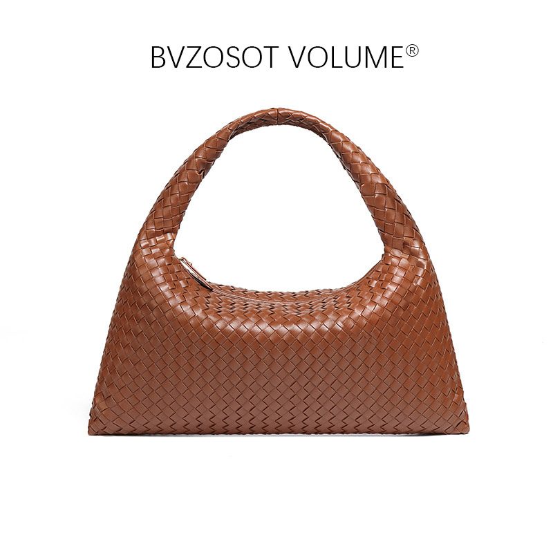 BVZOSOT VOLUME High End Knitted Large Capacity Single - Shoulder Bag Women 2025 Style Niche Versatile Elegant Suitable For Commuting A Trendy Handbag