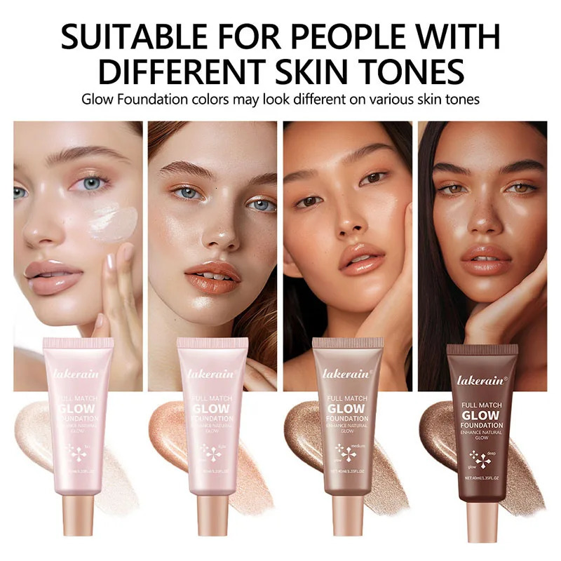 Gloss Liquid Foundation Lasting Concealer Full Coverage BB Cream Face Highlighter Corrector High Coverage Base Makeup Cosmetics 250801