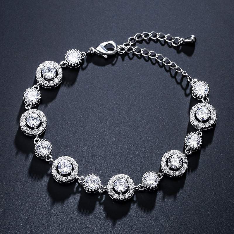 Fashion Zircon Bracelet Crystal Adjustable Women's Personality Super Fairy Evening Dress Party Accessory