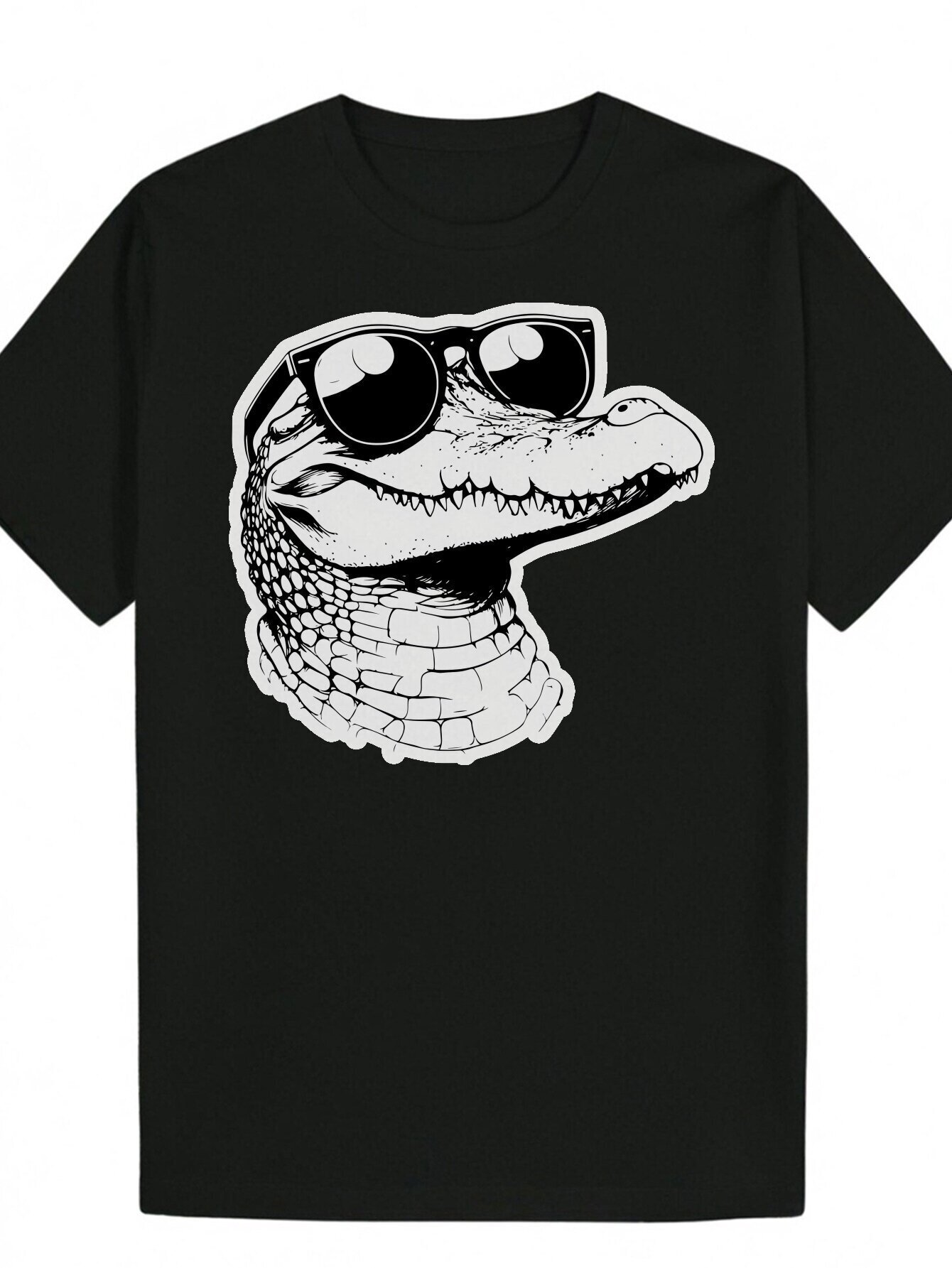Funny Short Sleeve Graphic Fashion Print Summer Black T-Shirt Series Essential Y2K Anime Inappropriate Horror Dark Humor Band Theme Men's Gift 80