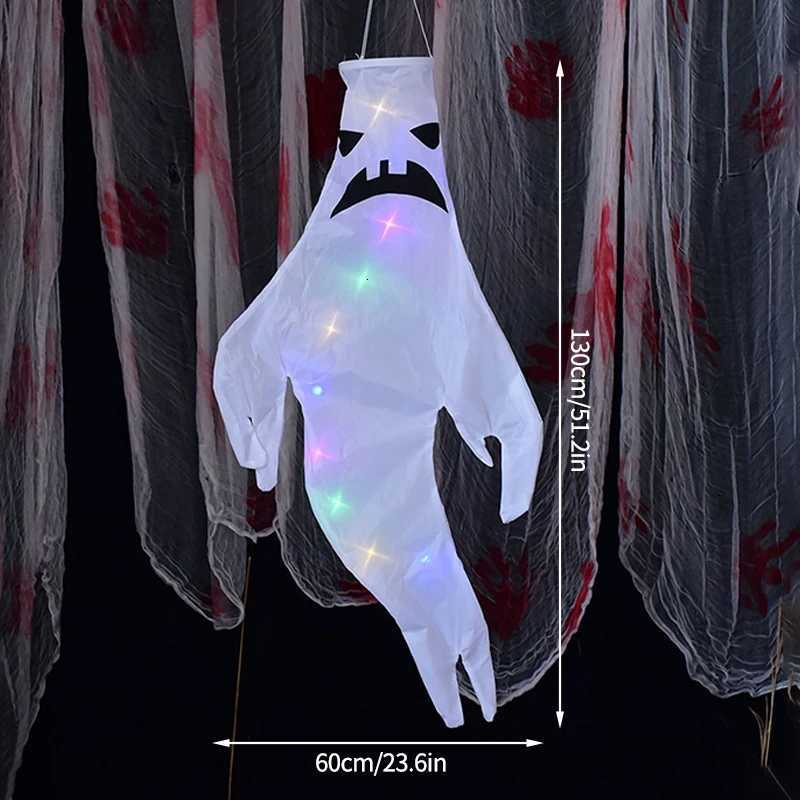 Halloween Decoration Scary Ghost Windsock Glows in The Dark Party Gifts Party Hanging Flags Day of The Dead DecorationXJ250804
