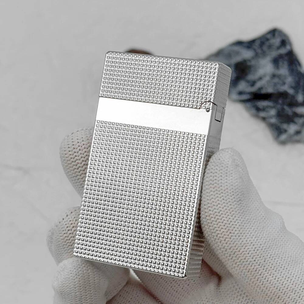 Lighters Clous de Paris Metal PING Engraved Lattice Accessory Cigar Tobacco Smoking Tools for Men Unique Gifts ST.D high-quality