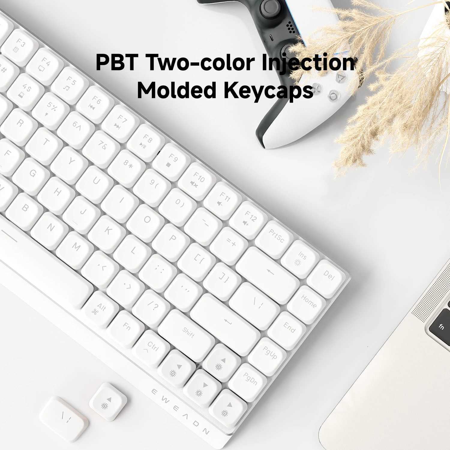 EWEADN MK84 Low-Profile Mechanical Gaming Keyboard Wireless Tri-mode Portable Stylish Design for Gaming Office Z250805