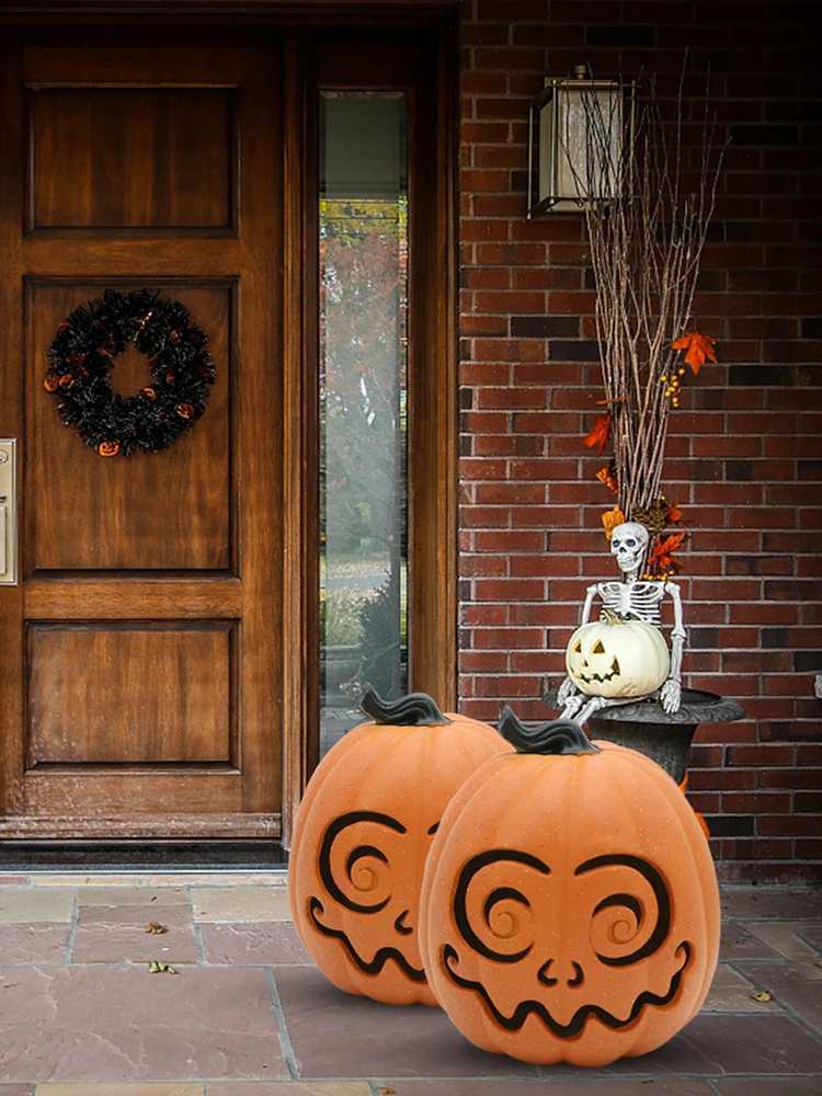 Halloween Ghost Face Pumpkin Light Warm Light LED Pumpkin Light Large Ghost Festival Glowing Lantern Garden Party Decoration XJ250804