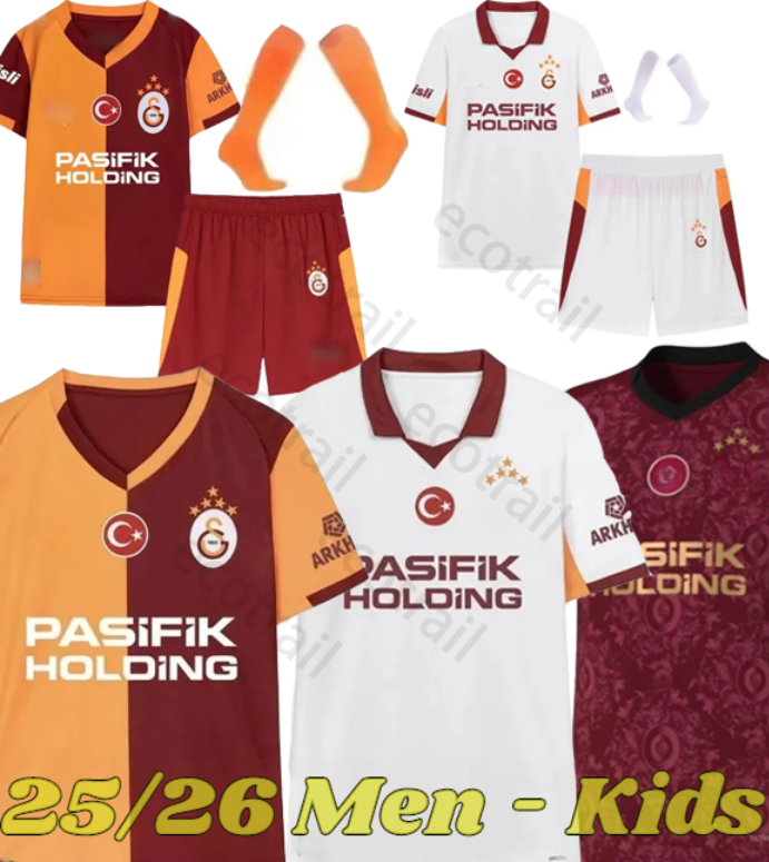 25 26 ICARDI Galatasaray Soccer Jerseys MERTENS Turkey ZANIOLI BAKAMBU ZAHA AKGUN AKTURKOGLU 5 stars Anniversary 2025 2026 men kids kit Football Shirt Players fans