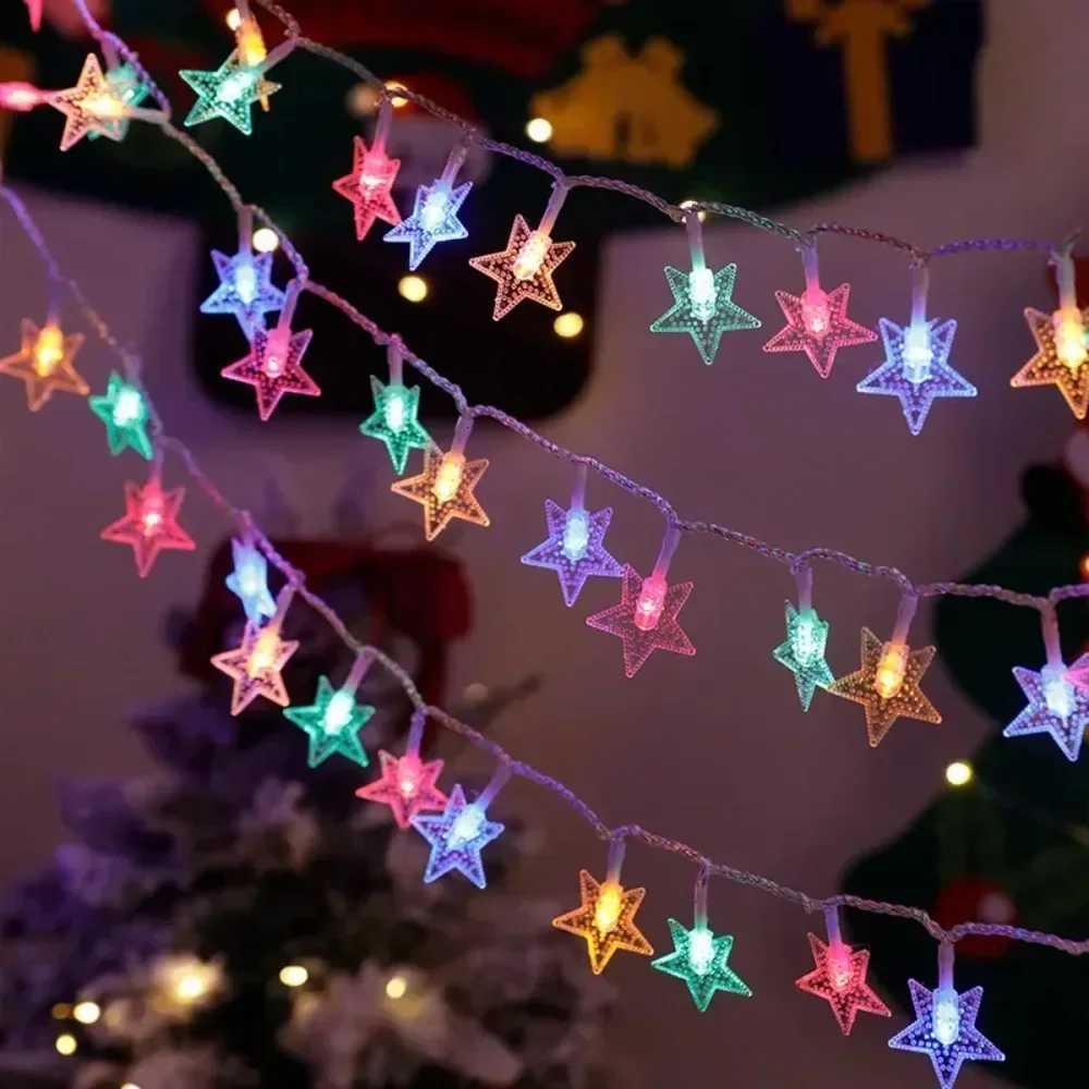 Wedding Garland Lamp LED Twinkle Star String Lights Battery Power Outdoor Garden Camping Party Christmas Bedroom Home Decoration XJ250804