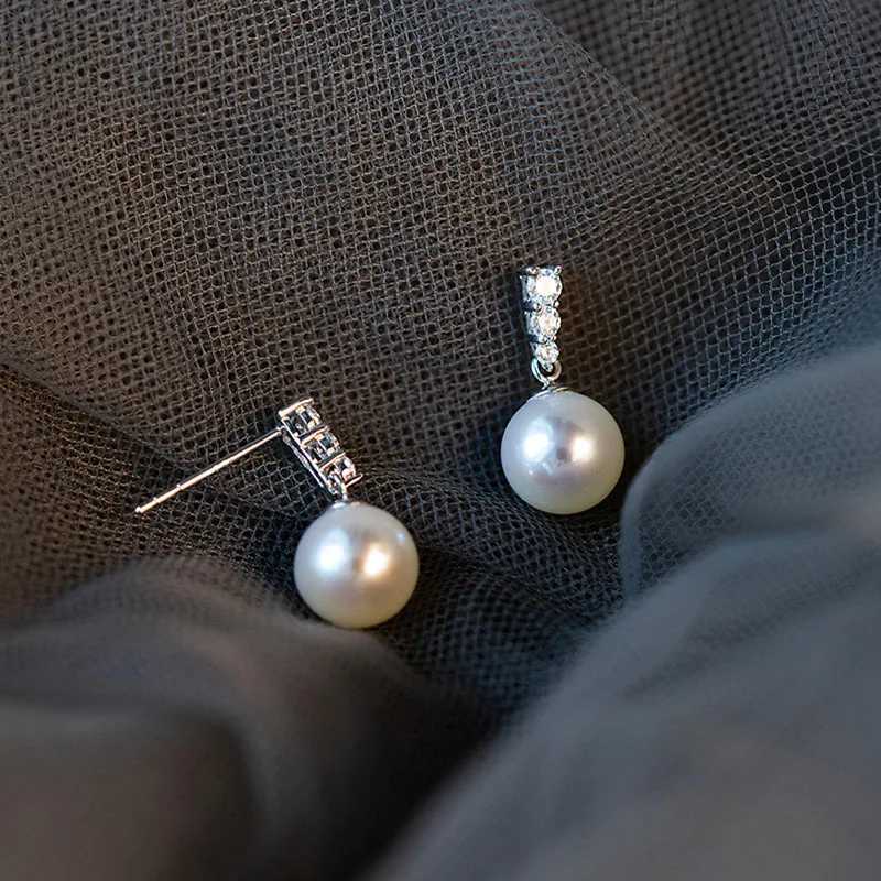925 Sterling Silver Pearl Drop Earrings for Women Exquisite Accessories Wedding Daily Wear Chic Earrings New Trendy Jewelry Y250804