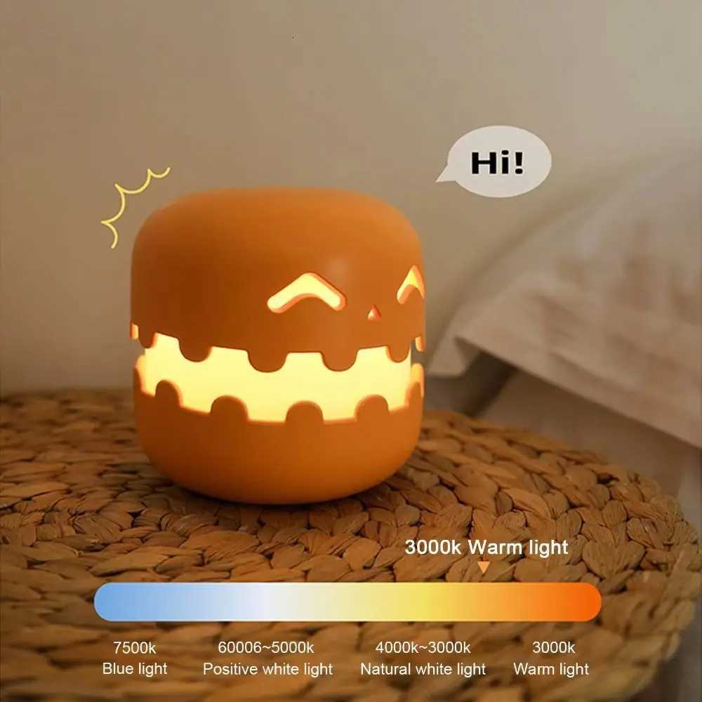 Creative Halloween Pumpkins Lamp Auto-Off Timer Push Type Pumpkin Night Light Ornament Dimmable Mini Pumpkin LED Lantern Baby XJ250804