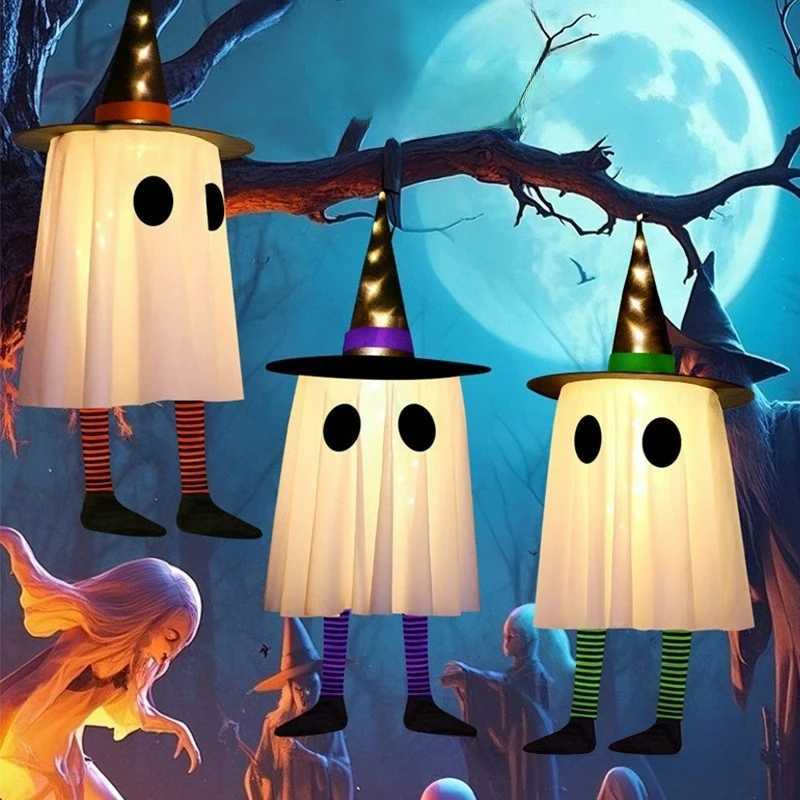 Halloween Decoration Scary Ghost Windsock Glows in The Dark Party Gifts Party Hanging Flags Day of The Dead DecorationXJ250804