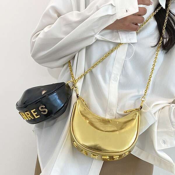 Exquisite Fashion Handbag for Women, New Summer Style, Stylish Metallic Color Shoulder Bag, Noble and Elegant Trendy Crossbody Bag