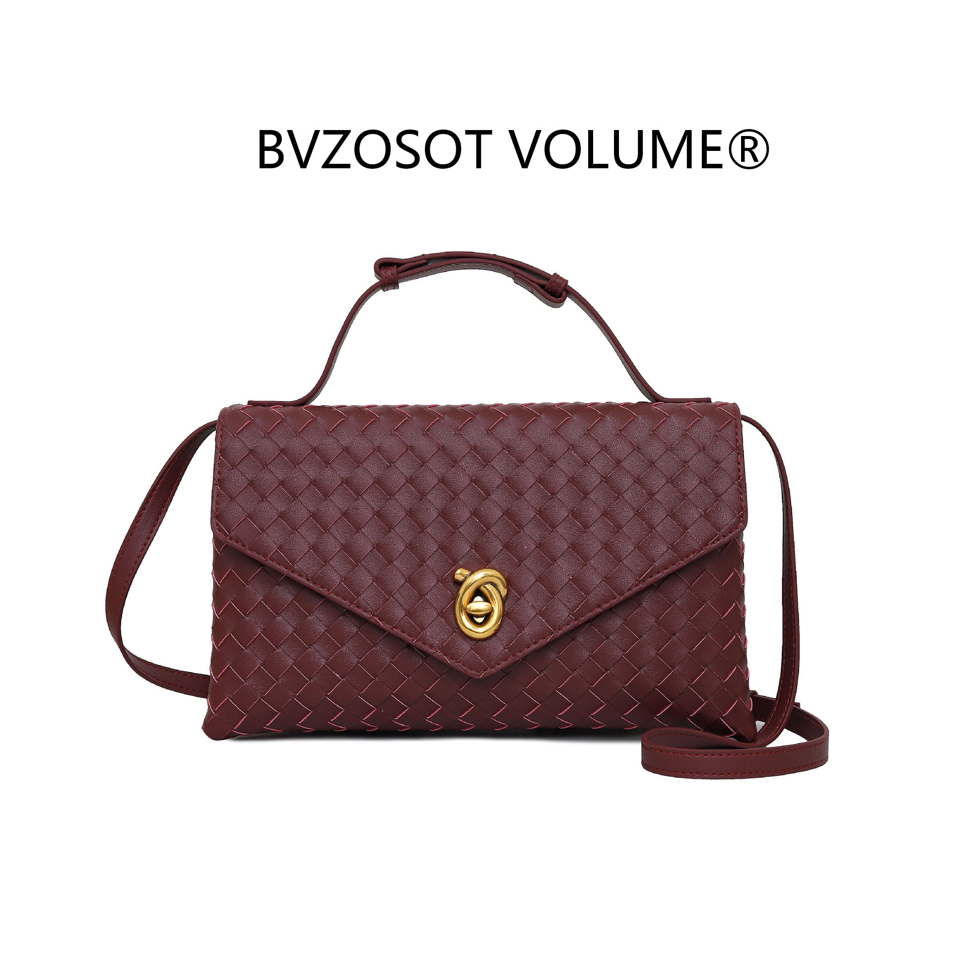 2025 New Handmade Woven Women's Bag With Stylish Lock Large Capacity For Hand Carrying And Cross - Body