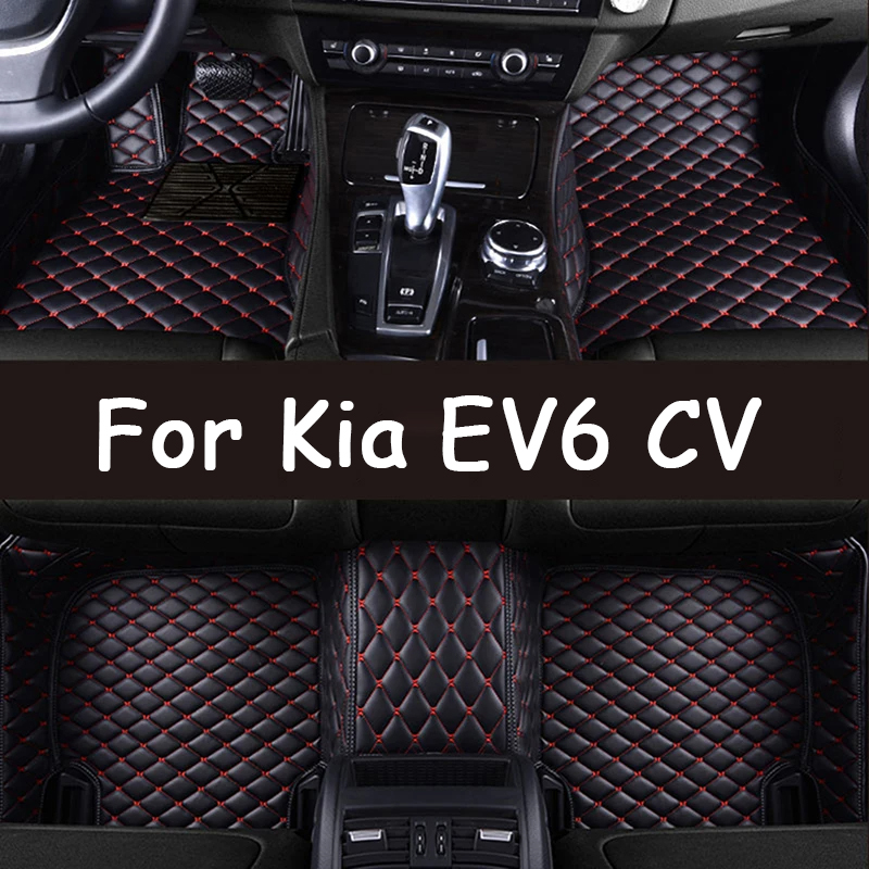 Car Floor Mat For Kia EV6 CV 2022 2023 2024 Electric Coche Waterproof Cat Mats Set Tapetes Para Carro Car Accessories Decoration