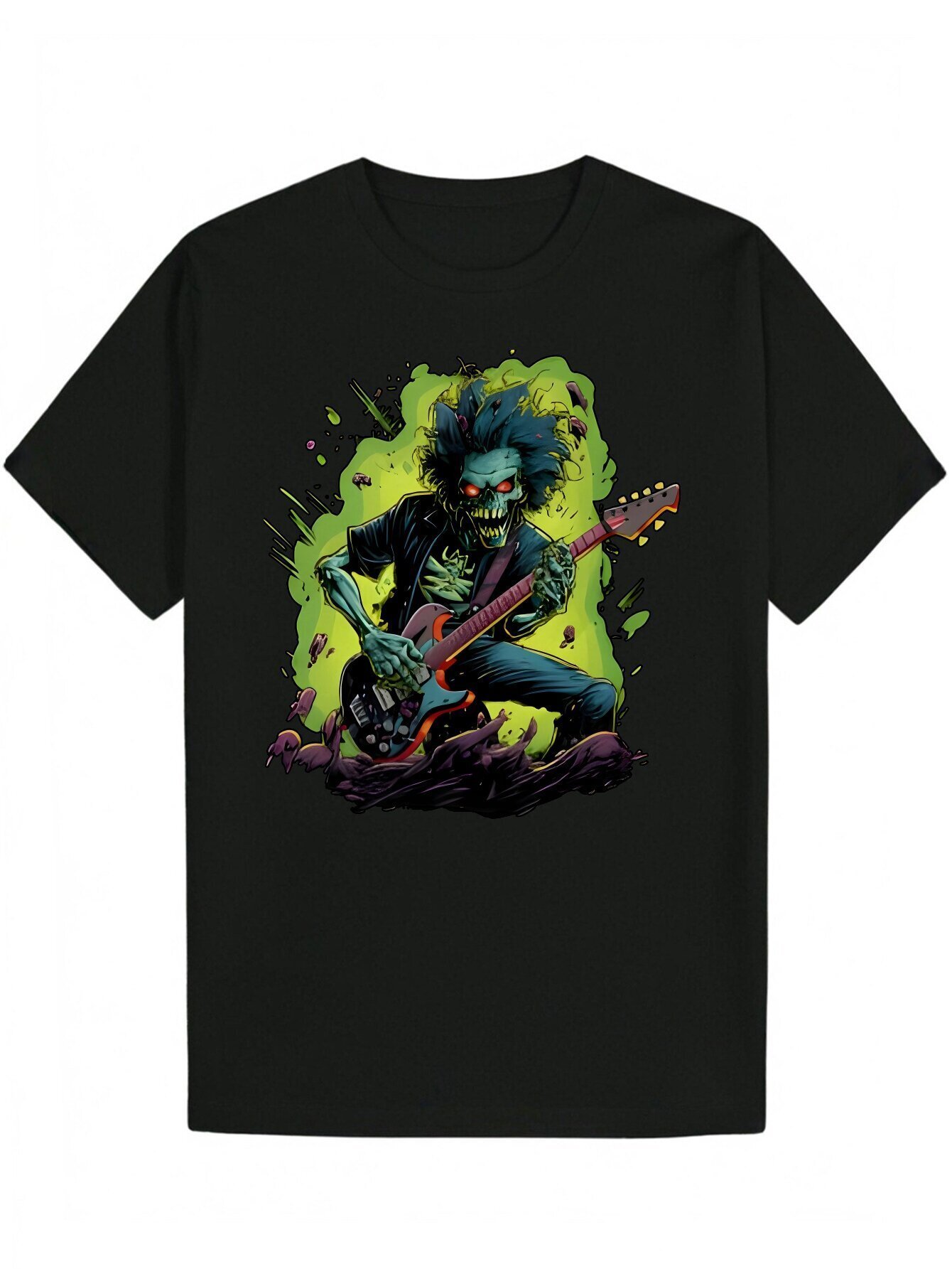 Men's Summer Casual Round Neck Polyester Portrait T-Shirt 52f21