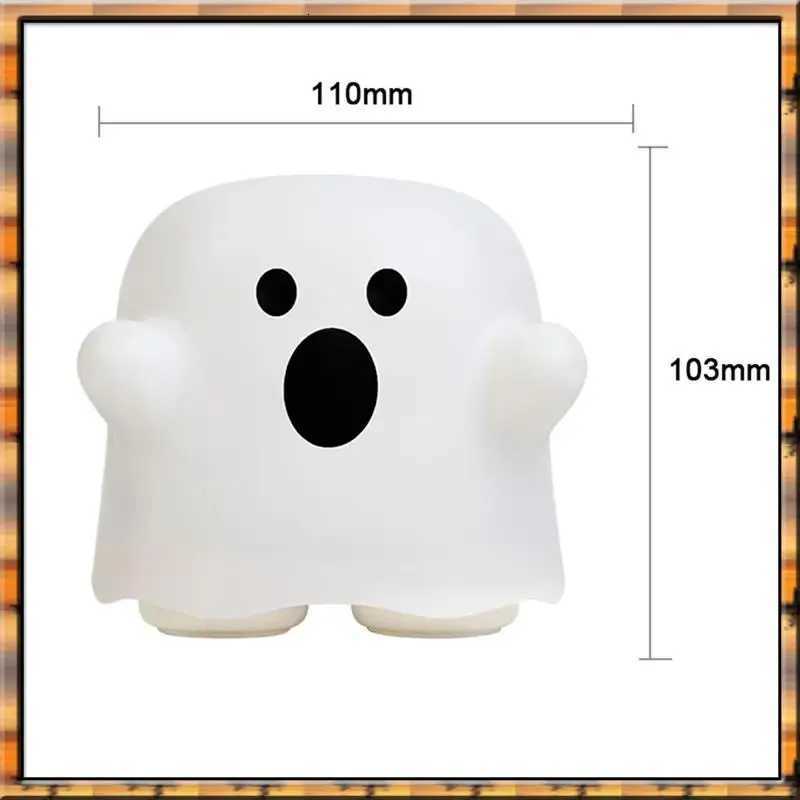 78K New Cute Ghost LED Night Light Touch Sensor Rechargeable Silicone Lamp Perfect Holiday Gift B XJ250804