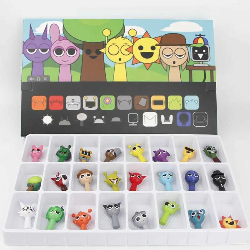 24-pcs/box 4.5cm Sprunki Action Figures Sprunkies Game Sprunky Toy Whole Set Suitable for Giving Game Fans Birthday Gifts Y250805