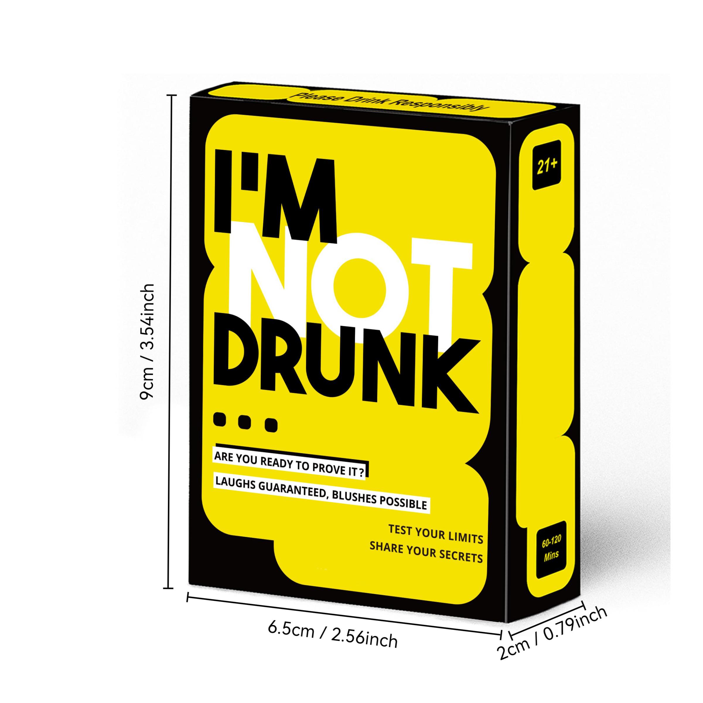 I'M NOT DRUNK - Party Drinking Game for Game Nights - 21st Birthday Gift & Bachelorette Party Game with 55 Amusing Cards - Hilarious Unforgettabl