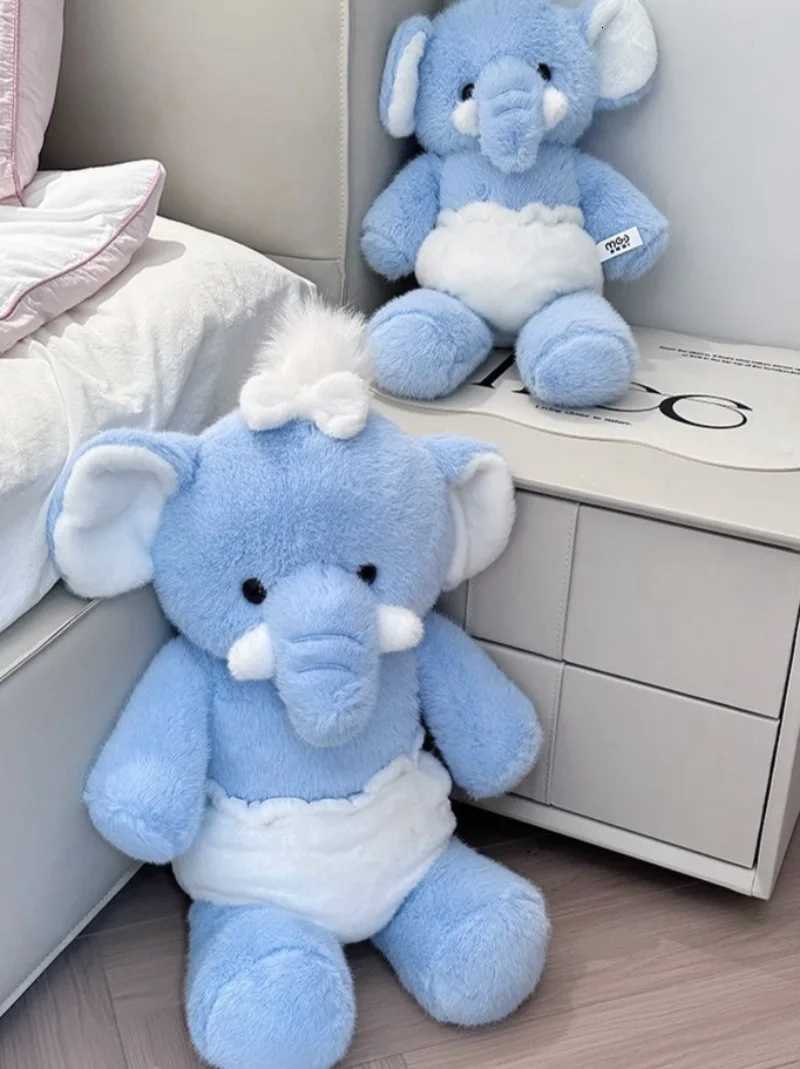 35/45cm Kaii Cute Elephant Wear Paper Diaper Plush Toys Soft Cfy Fluffy Plushies Soothing Baby Appease Doll Y250805 Y260128