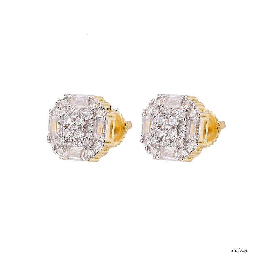 Fine Jewelry Screw Back Gra Certificated Iced Out Vvs Quality Sterg Sier Women Moissanite Stud Earring For Men