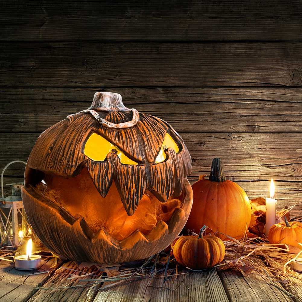 Halloween Sound Pumpkin Head Lighting Unique LED Devil Pumpkin Lantern Halloween Evil Pumpkin Lamp Halloween Party DecorationXJ250804
