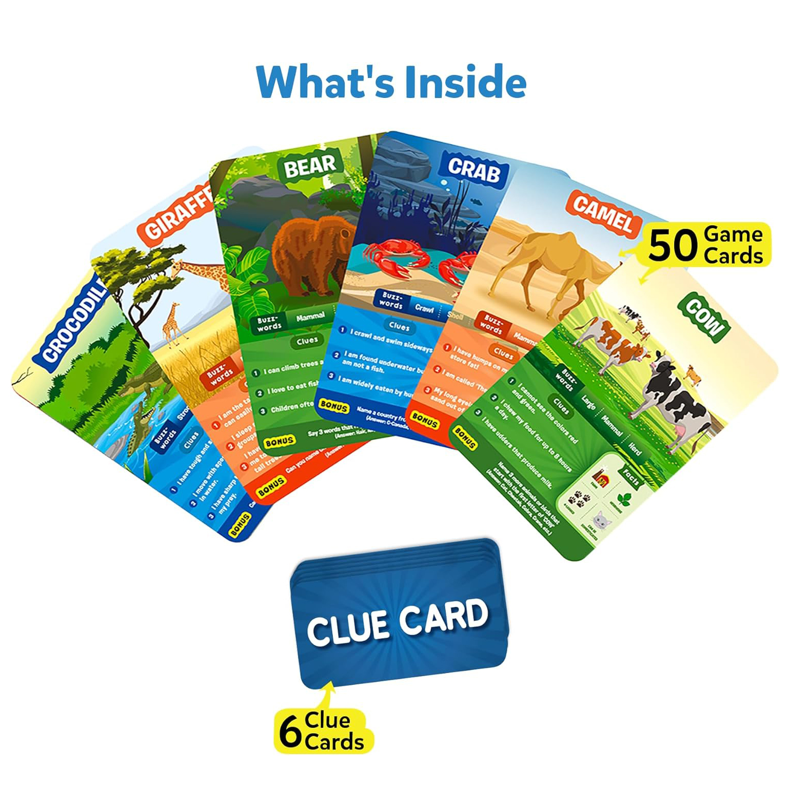 Guess the 10 Card Game - Animal Planet Game for Family Gatherings, Party Entertainment Game, Halloween & Christmas Gift